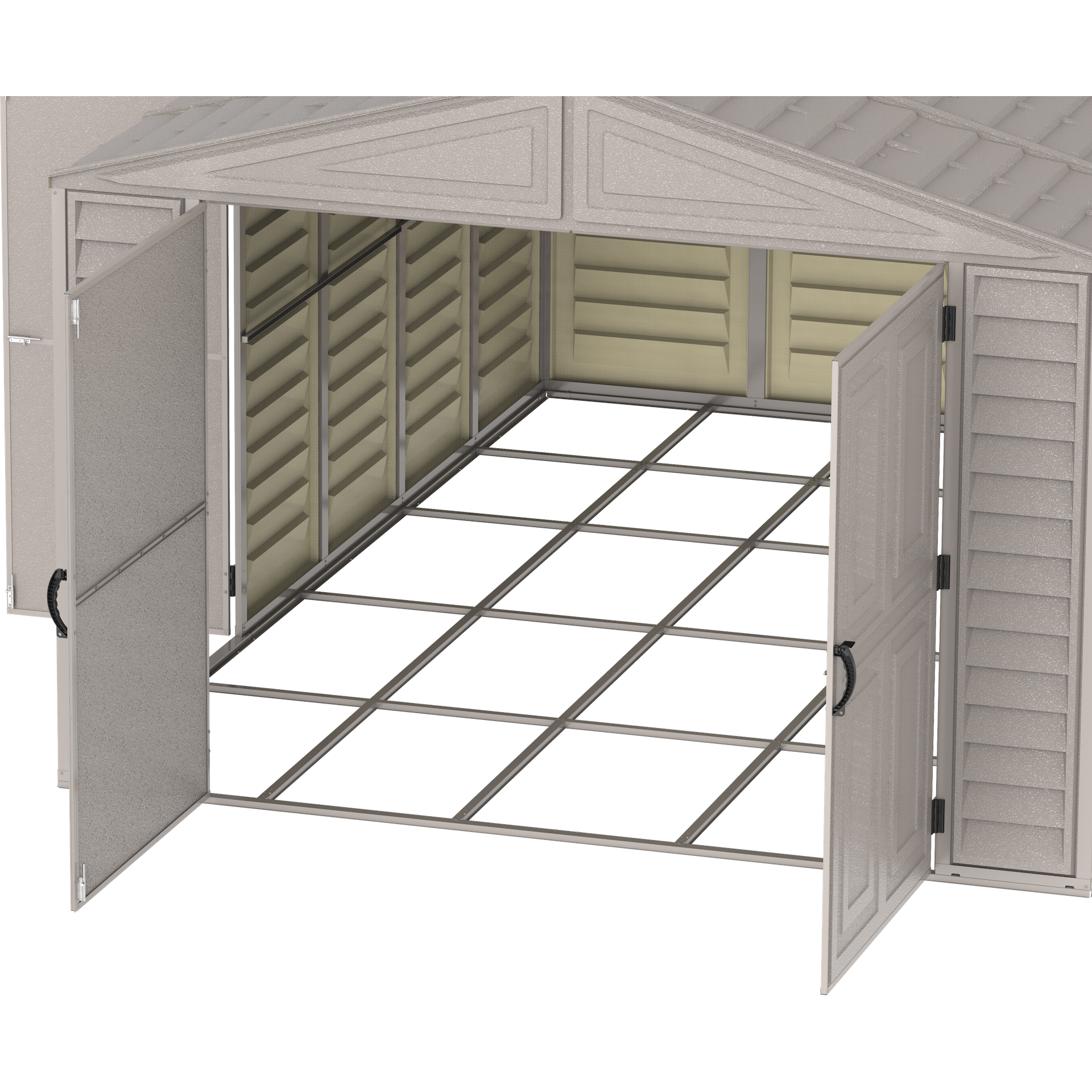 Duramax 10.5ft x 15.5ft Vinyl Garage with Foundation Kit and Windows 15026