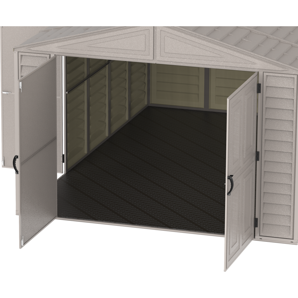 Duramax 10.5ft x 15.5ft Vinyl Garage with Foundation Kit and Windows 15026
