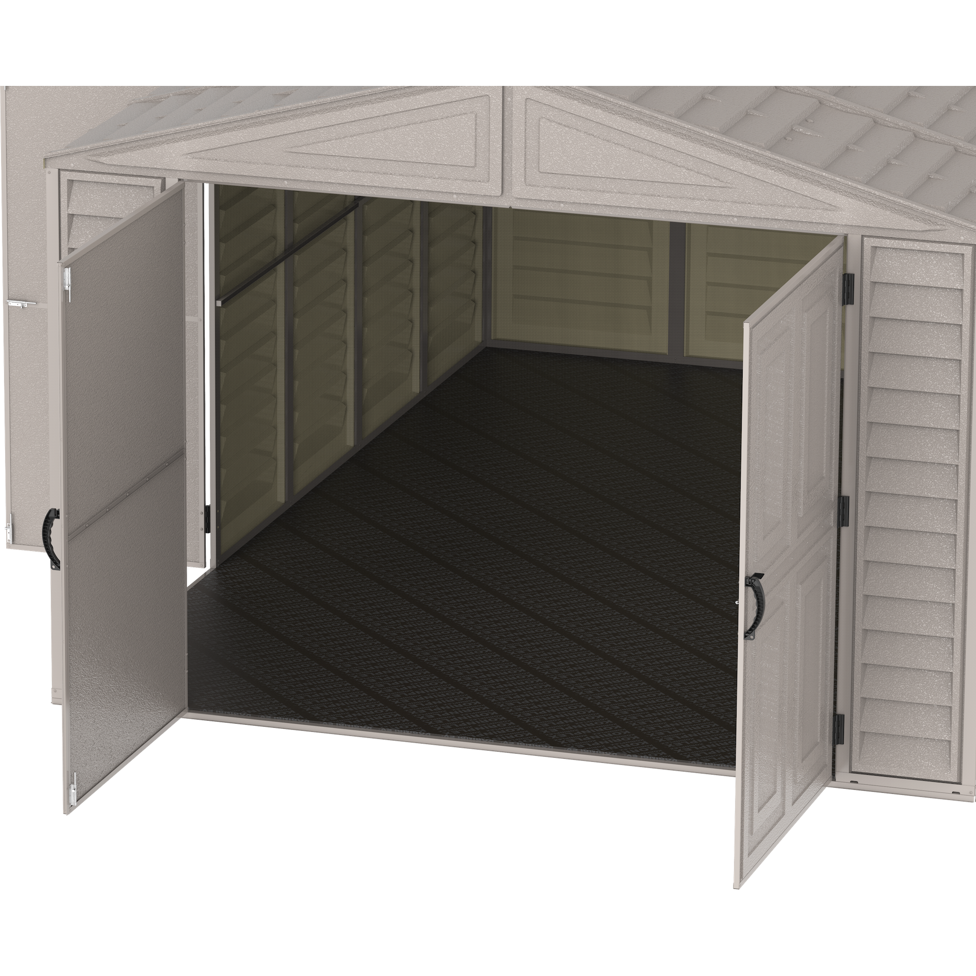 Duramax 10.5ft x 15.5ft Vinyl Garage with Foundation Kit and Windows 15026