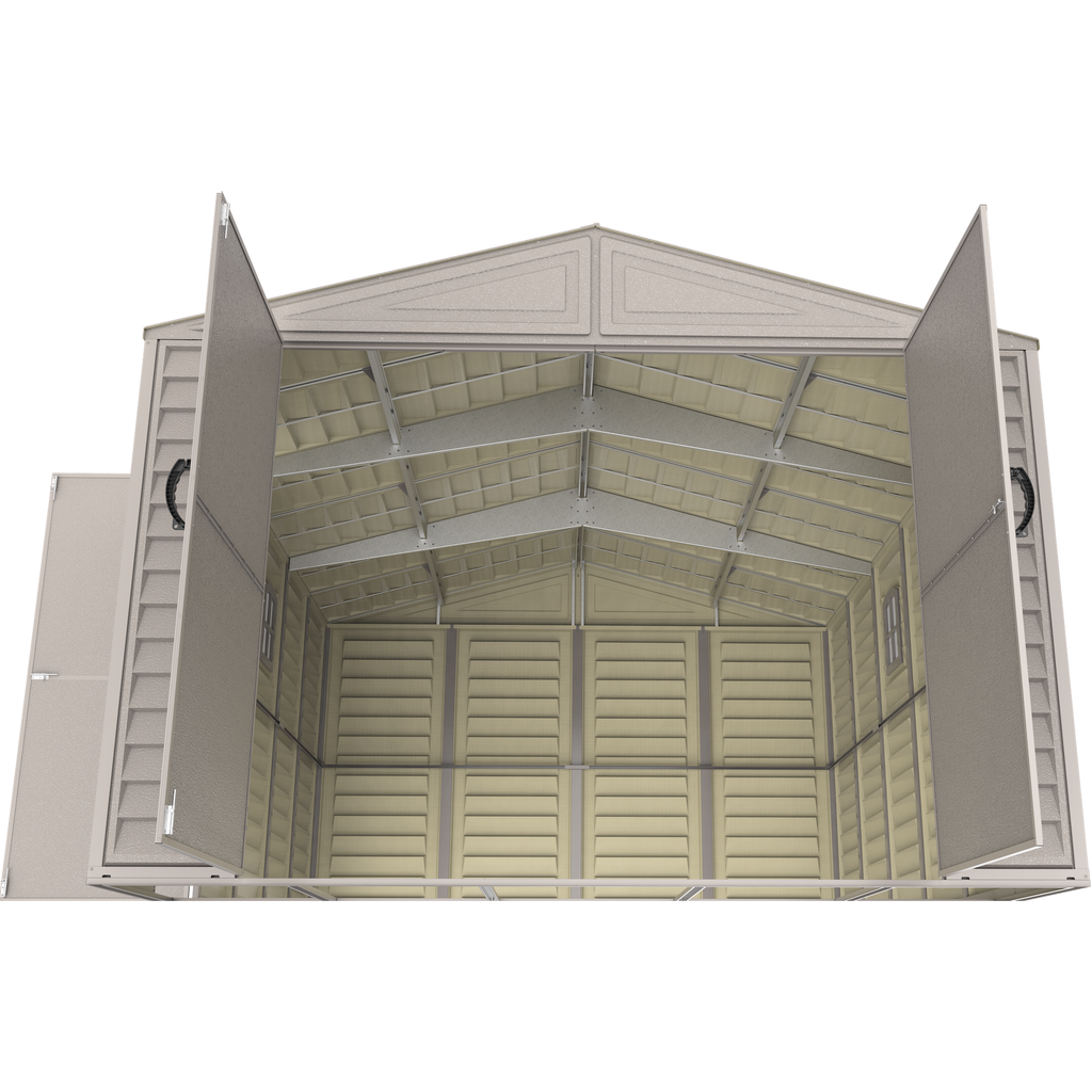 Duramax 10.5ft x 15.5ft Vinyl Garage with Foundation Kit and Windows 15026