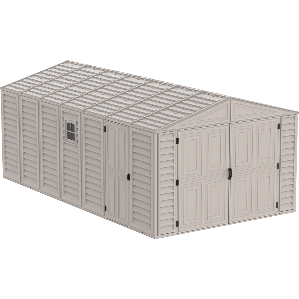 DuraMax 10.5ft x 18ft Vinyl Garage with Foundation Kit and Windows 15126