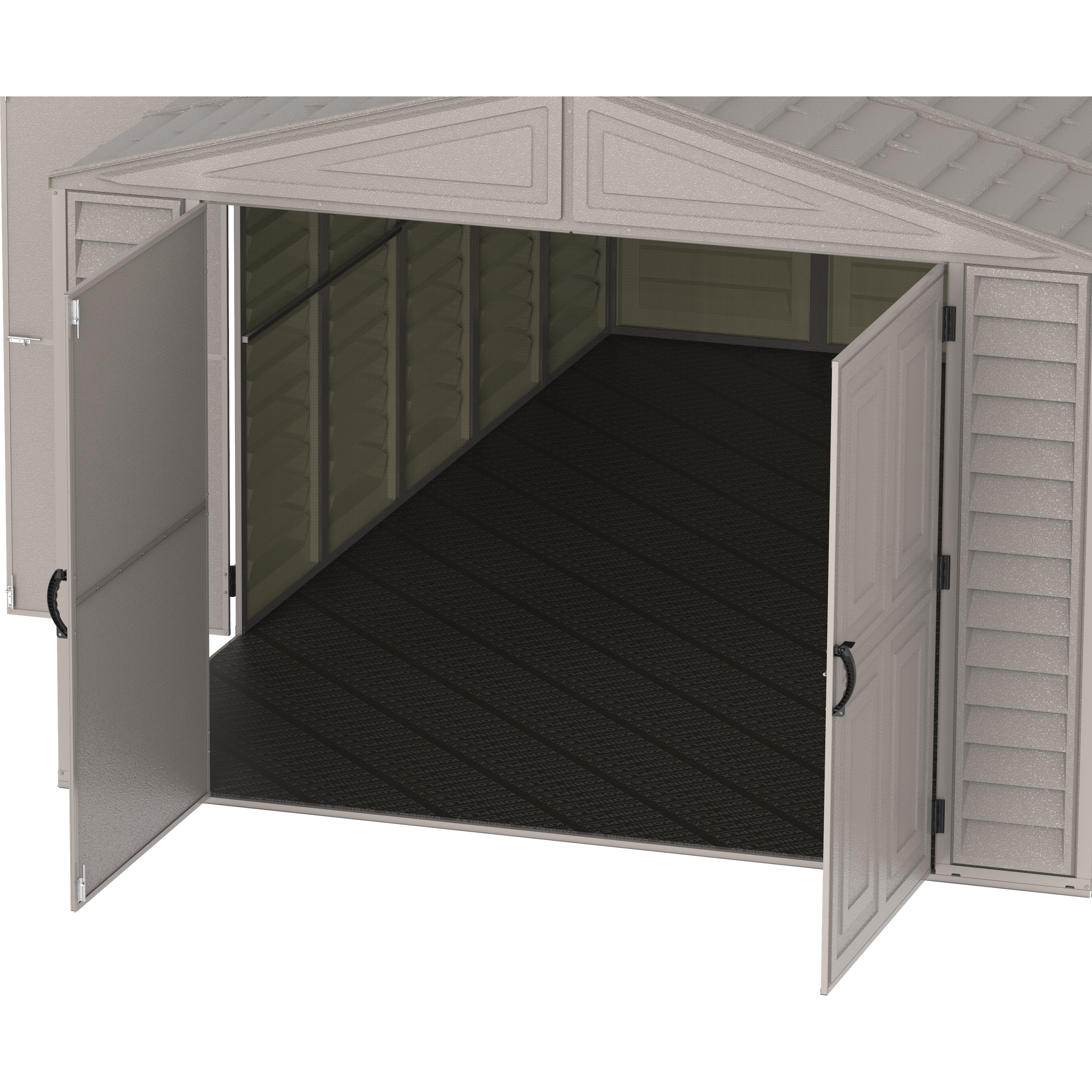 DuraMax 10.5ft x 18ft Vinyl Garage with Foundation Kit and Windows 15126
