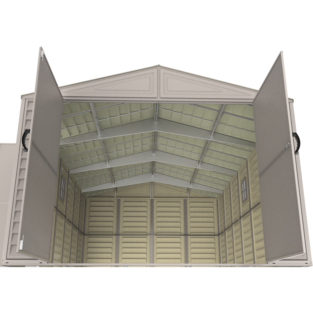 DuraMax 10.5ft x 18ft Vinyl Garage with Foundation Kit and Windows 15126