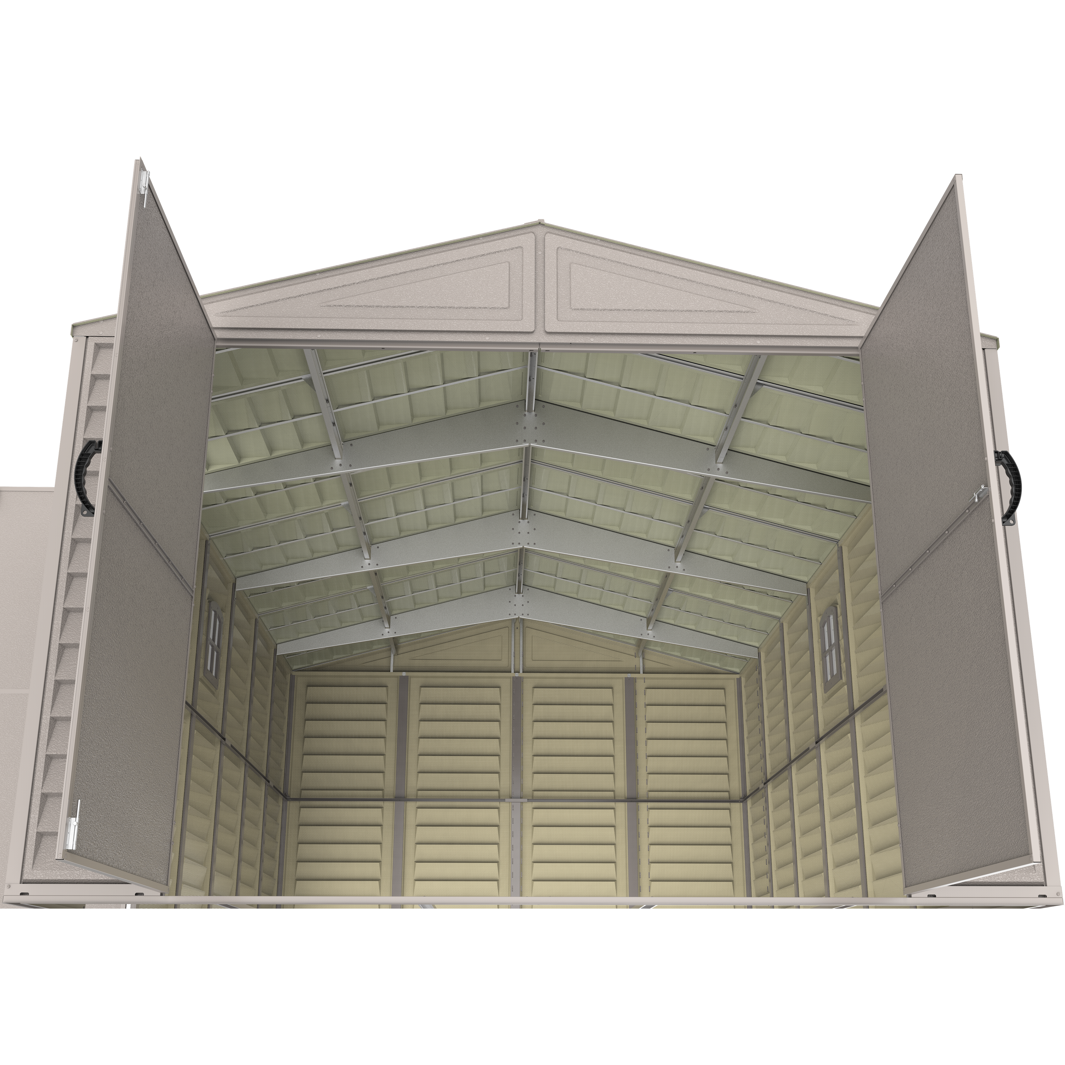 DuraMax 10.5ft x 18ft Vinyl Garage with Foundation Kit and Windows 15126