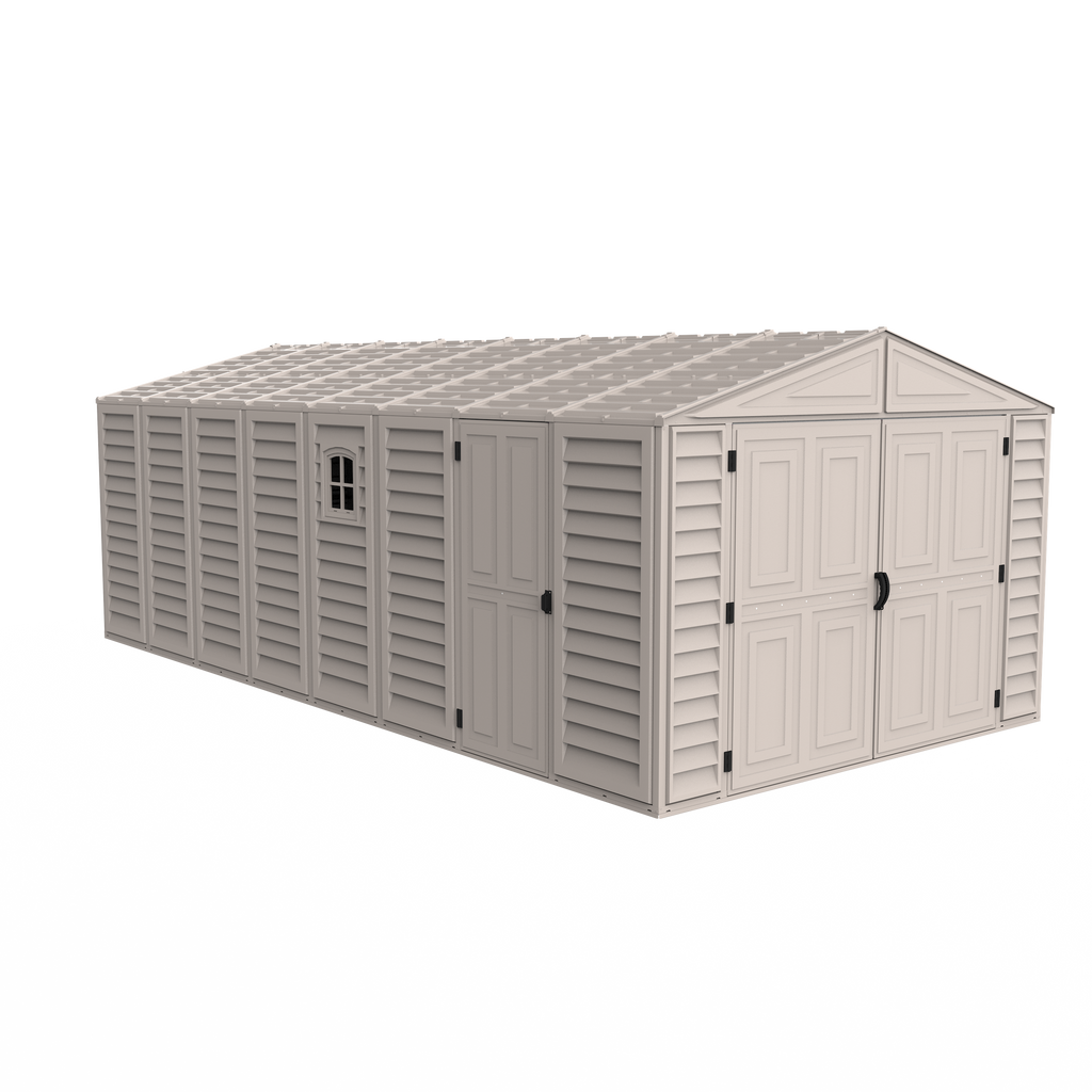 DuraMax 10.5ft x 20.5ft w/ Vinyl Garage with Foundation Kit and windows 15226