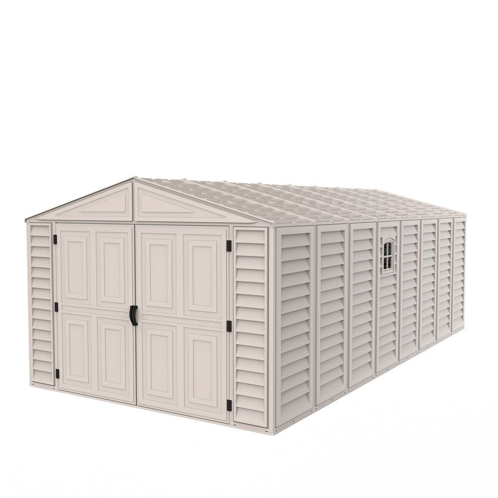 DuraMax 10.5ft x 20.5ft w/ Vinyl Garage with Foundation Kit and windows 15226