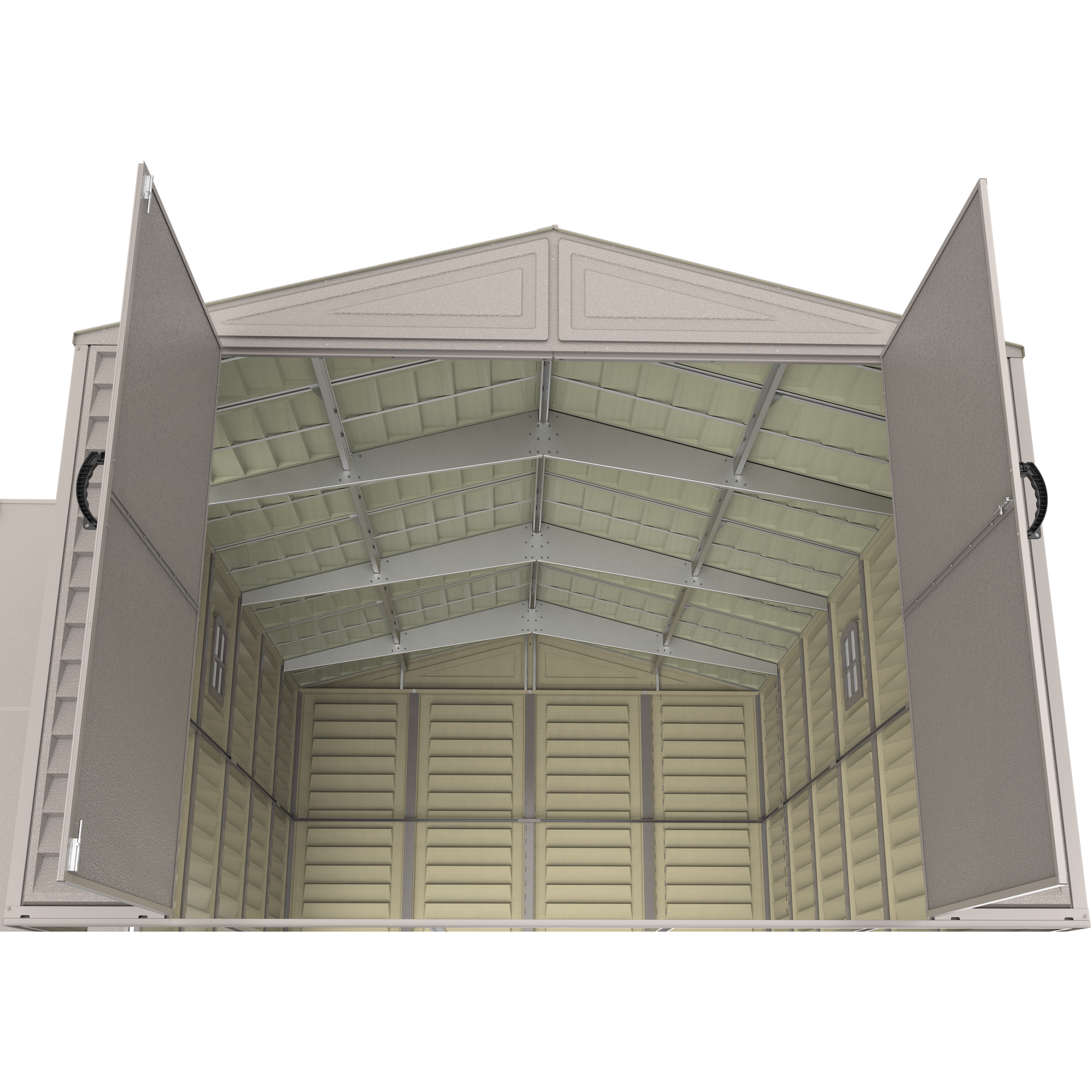 DuraMax 10.5ft x 20.5ft w/ Vinyl Garage with Foundation Kit and windows 15226