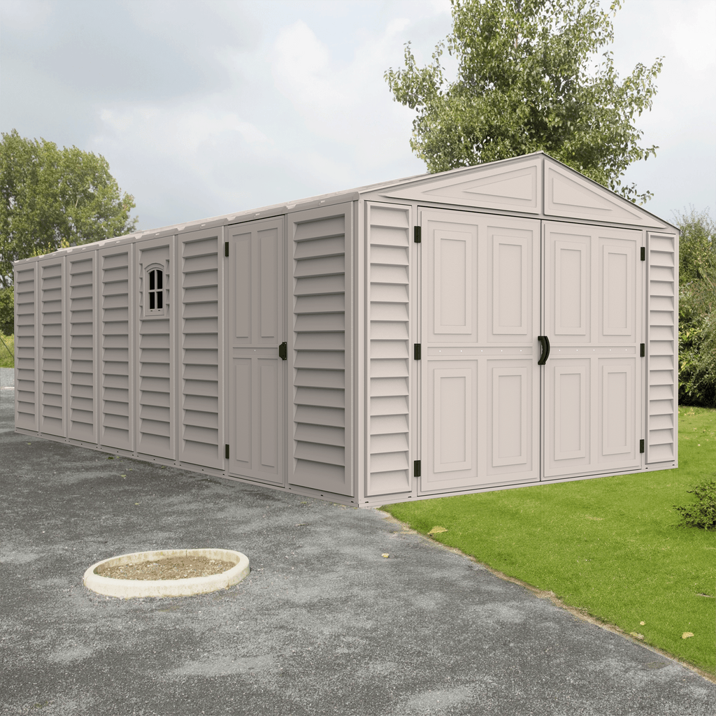 DuraMax 10.5ft x 20.5ft w/ Vinyl Garage with Foundation Kit and windows 15226