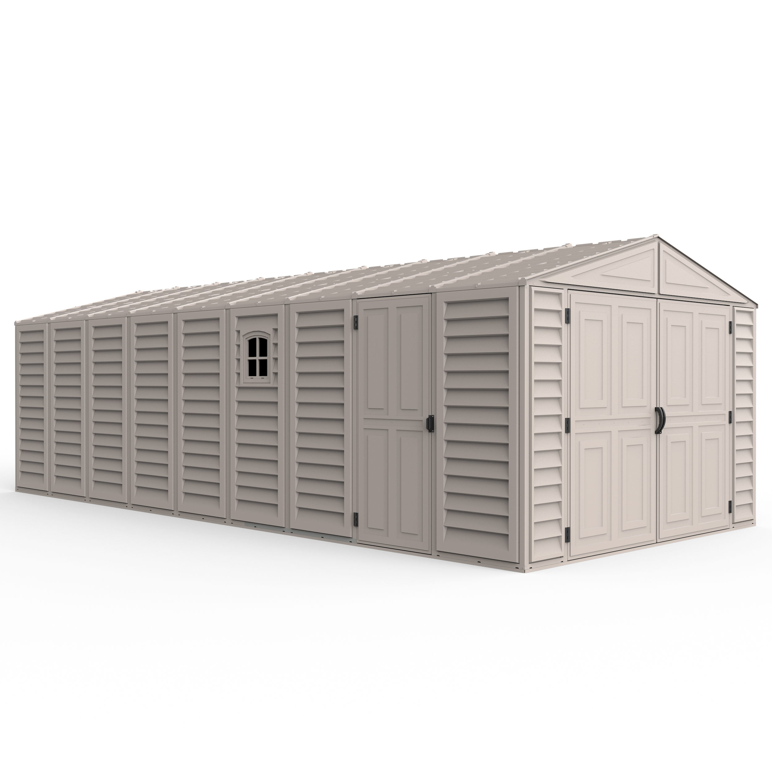 DuraMax 10.5ft x 23ft Vinyl Garage with Foundation Kit and windows 15326