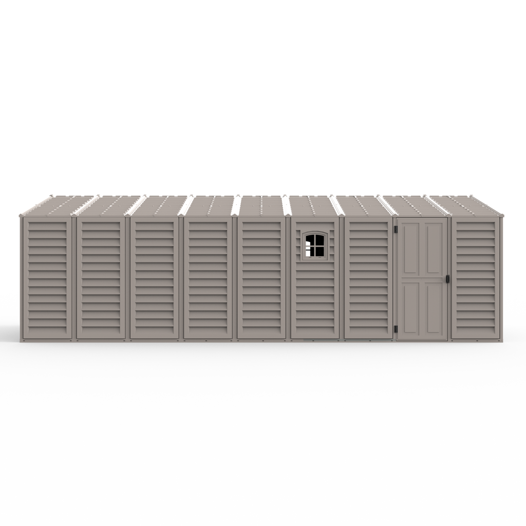 DuraMax 10.5ft x 23ft Vinyl Garage with Foundation Kit and windows 15326