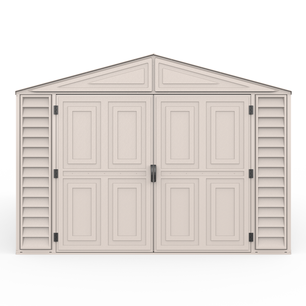 DuraMax 10.5ft x 23ft Vinyl Garage with Foundation Kit and windows 15326