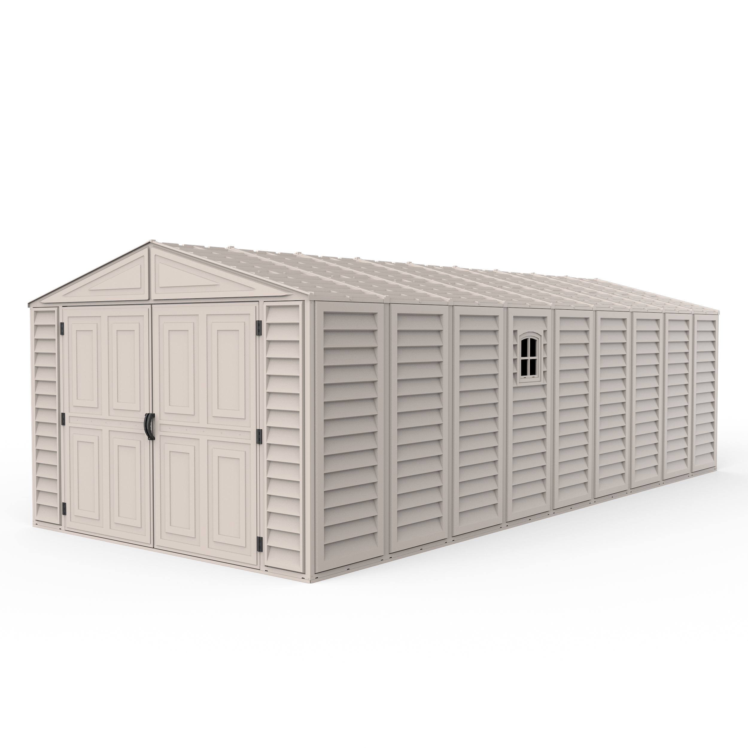 DuraMax 10.5ft x 23ft Vinyl Garage with Foundation Kit and windows 15326