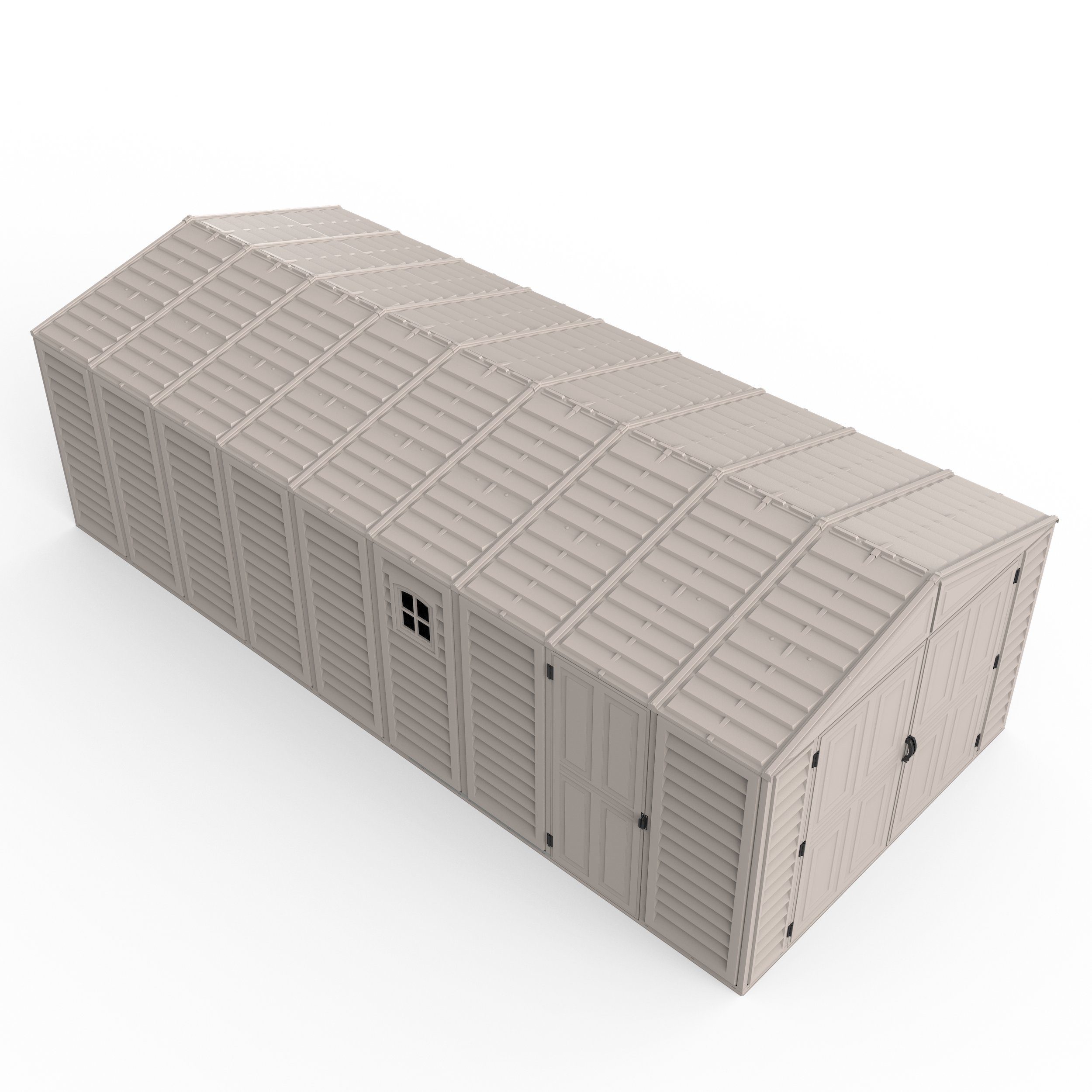 DuraMax 10.5ft x 23ft Vinyl Garage with Foundation Kit and windows 15326