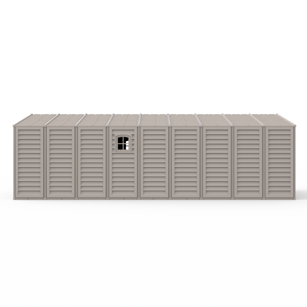DuraMax 10.5ft x 23ft Vinyl Garage with Foundation Kit and windows 15326