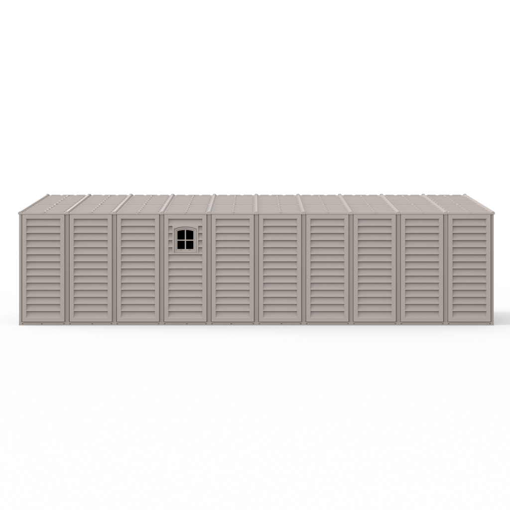 DuraMax 10.5ft x 25.5ft Vinyl Garage with Foundation Kit and Windows 15426