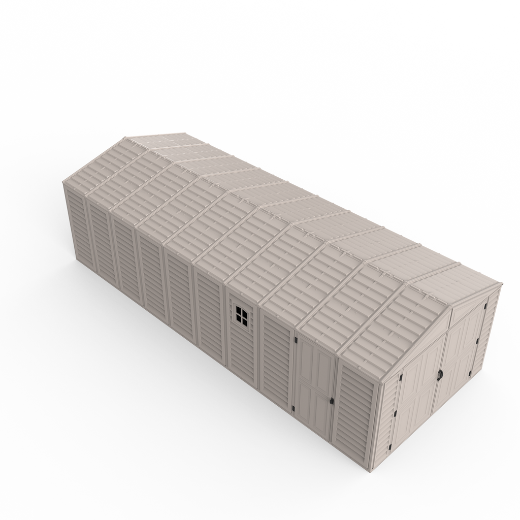DuraMax 10.5ft x 25.5ft Vinyl Garage with Foundation Kit and Windows 15426