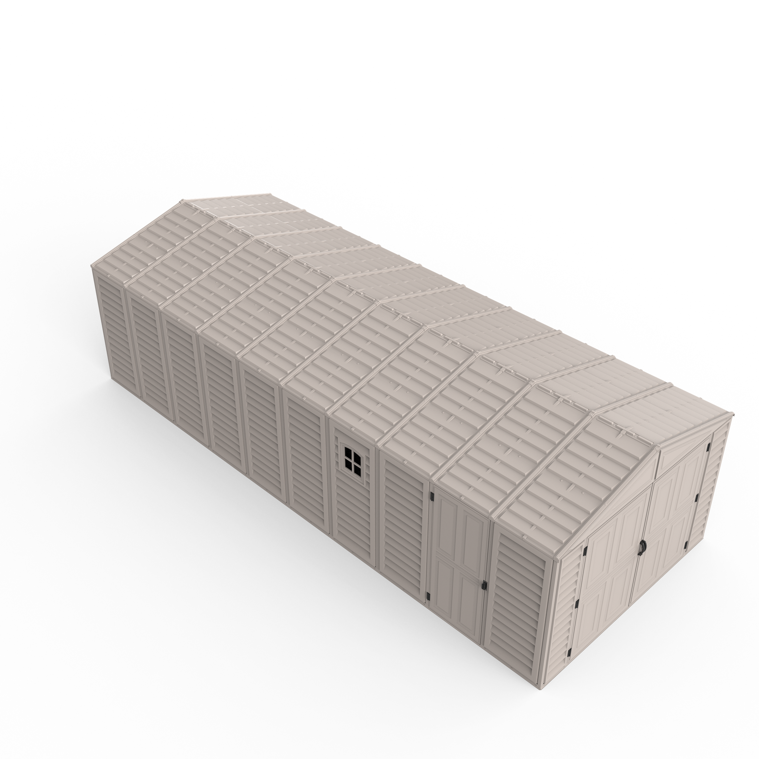 DuraMax 10.5ft x 25.5ft Vinyl Garage with Foundation Kit and Windows 15426