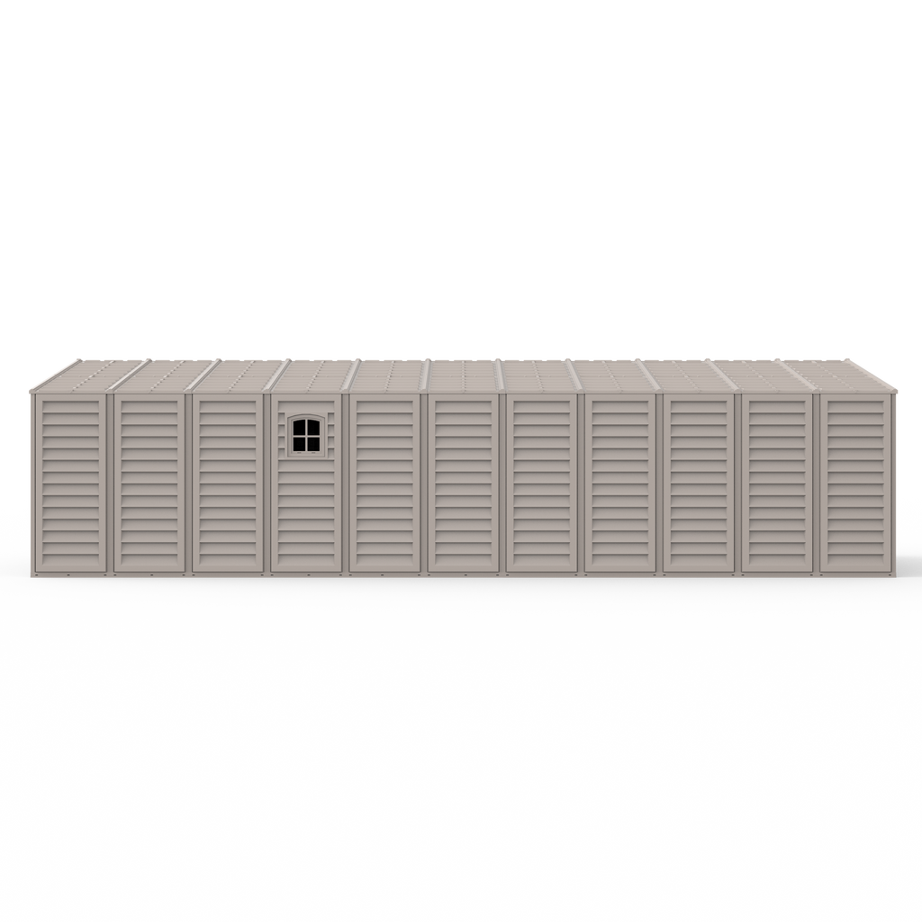 DuraMax 10.5ft x 30.5ft Vinyl Garage with Foundation Kit and Windows 15626