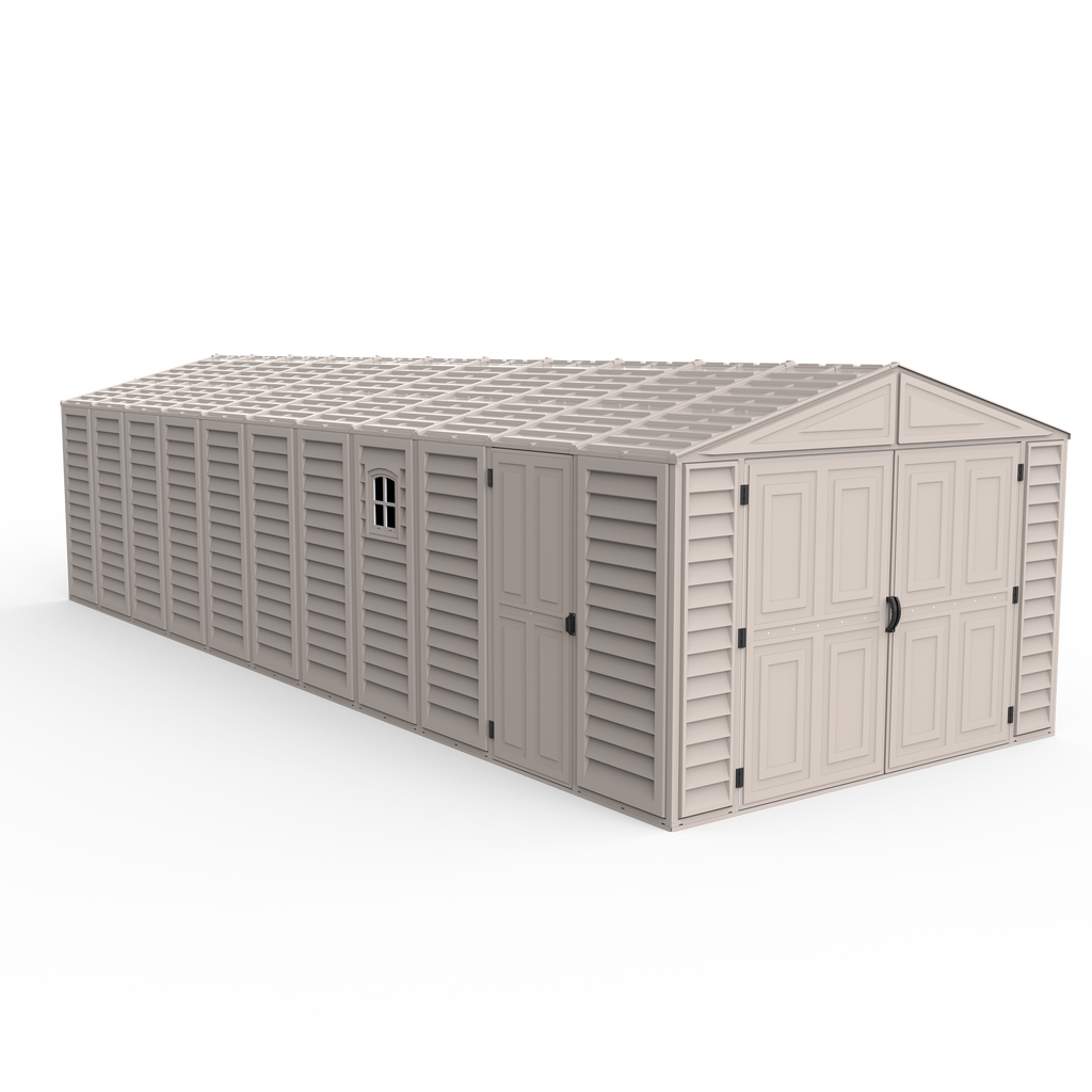 DuraMax 10.5ft x 30.5ft Vinyl Garage with Foundation Kit and Windows 15626