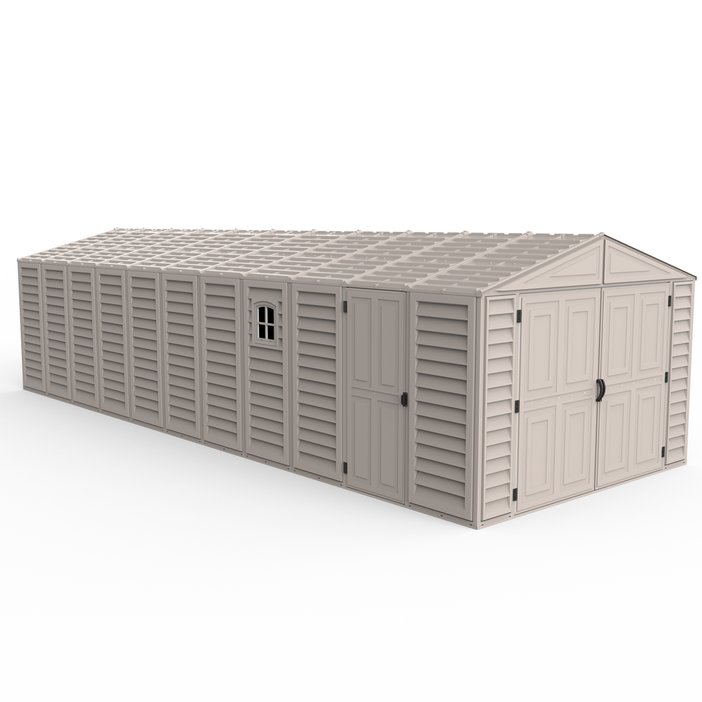 DuraMax 10.5ft x 30.5ft Vinyl Garage with Foundation Kit and Windows 15626