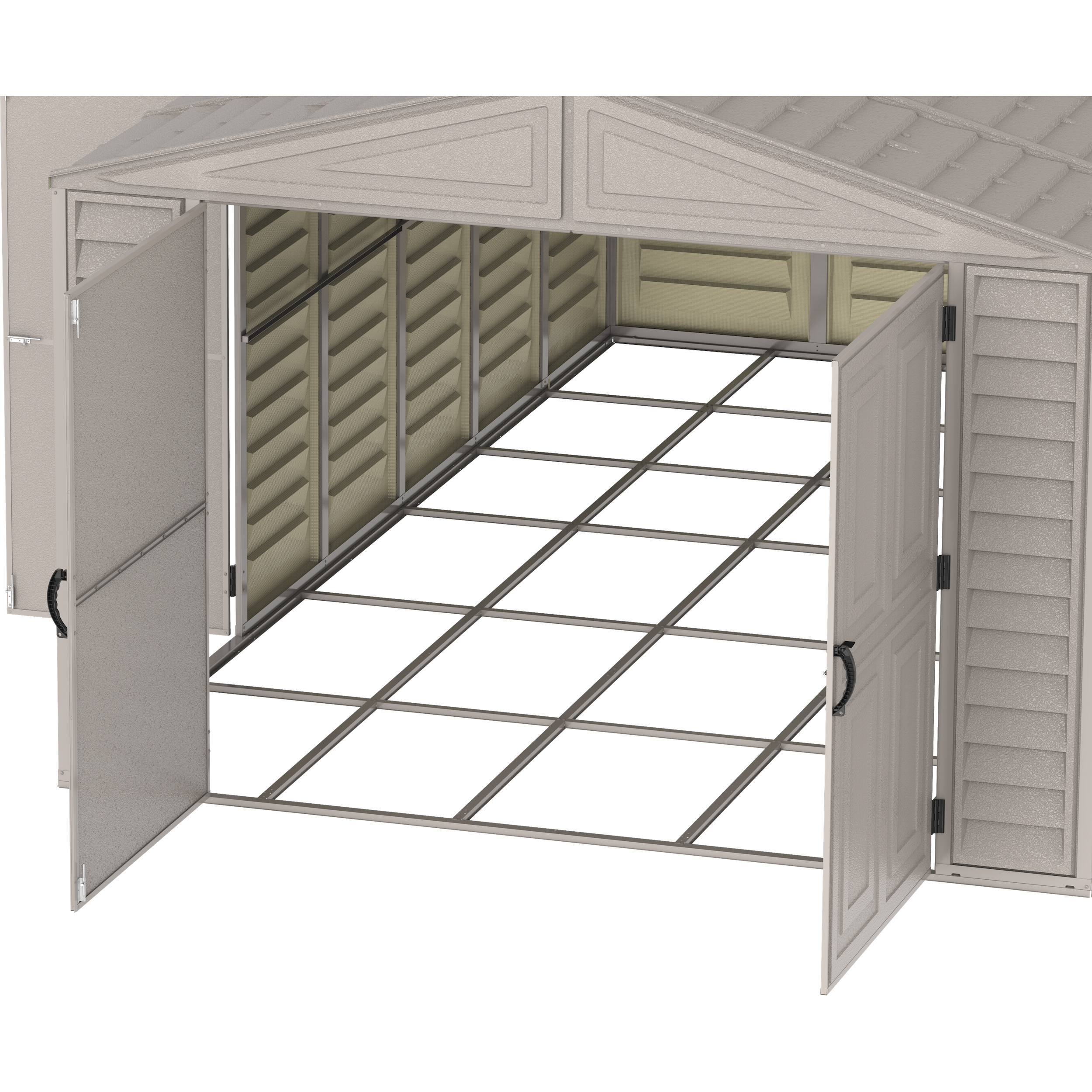 DuraMax 10.5ft x 30.5ft Vinyl Garage with Foundation Kit and Windows 15626