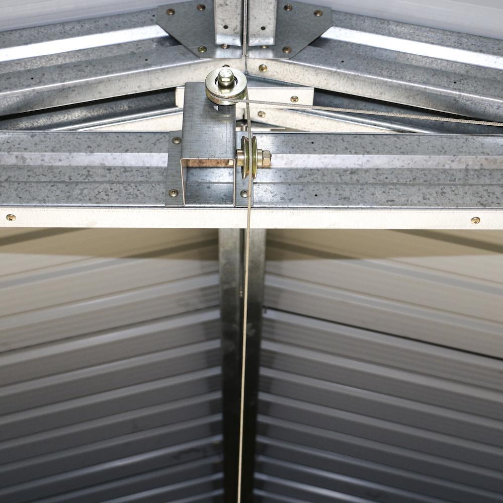 Duramax 12ft x 26ft Imperial Metal Garage Off White / Brown Trim