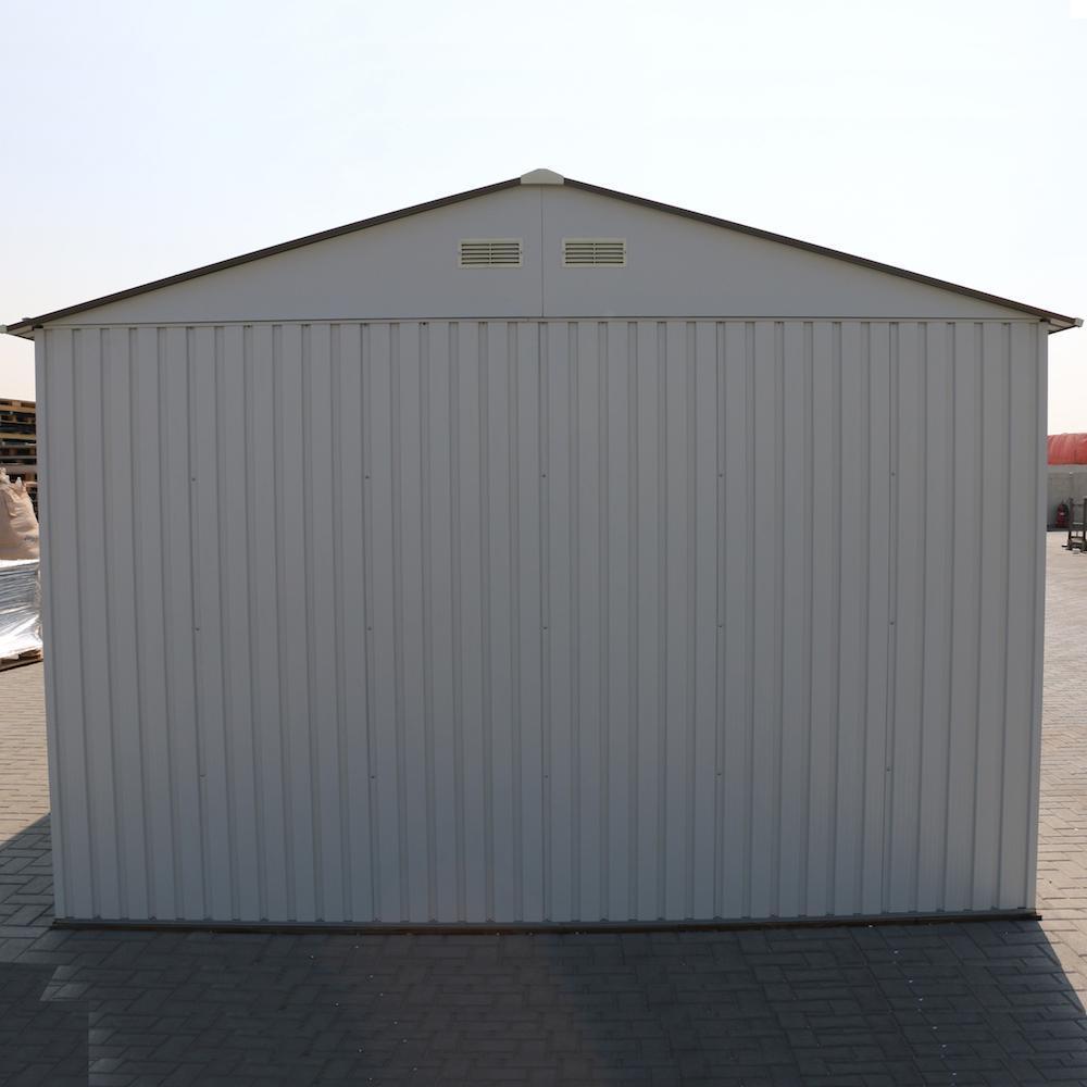 Duramax 12ft x 26ft Imperial Metal Garage Off White / Brown Trim
