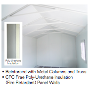 Gable Top Insulated Building 23 ft. W x 10 ft. D 30972