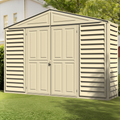 DuraMax 10.5ft x 2.75ft SidePro Plastic Vinyl Shed with Foundation Kit 98001