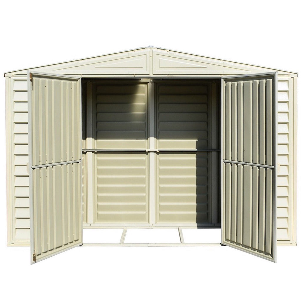 DuraMax 10.5ft x 2.75ft SidePro Plastic Vinyl Shed with Foundation Kit 98001