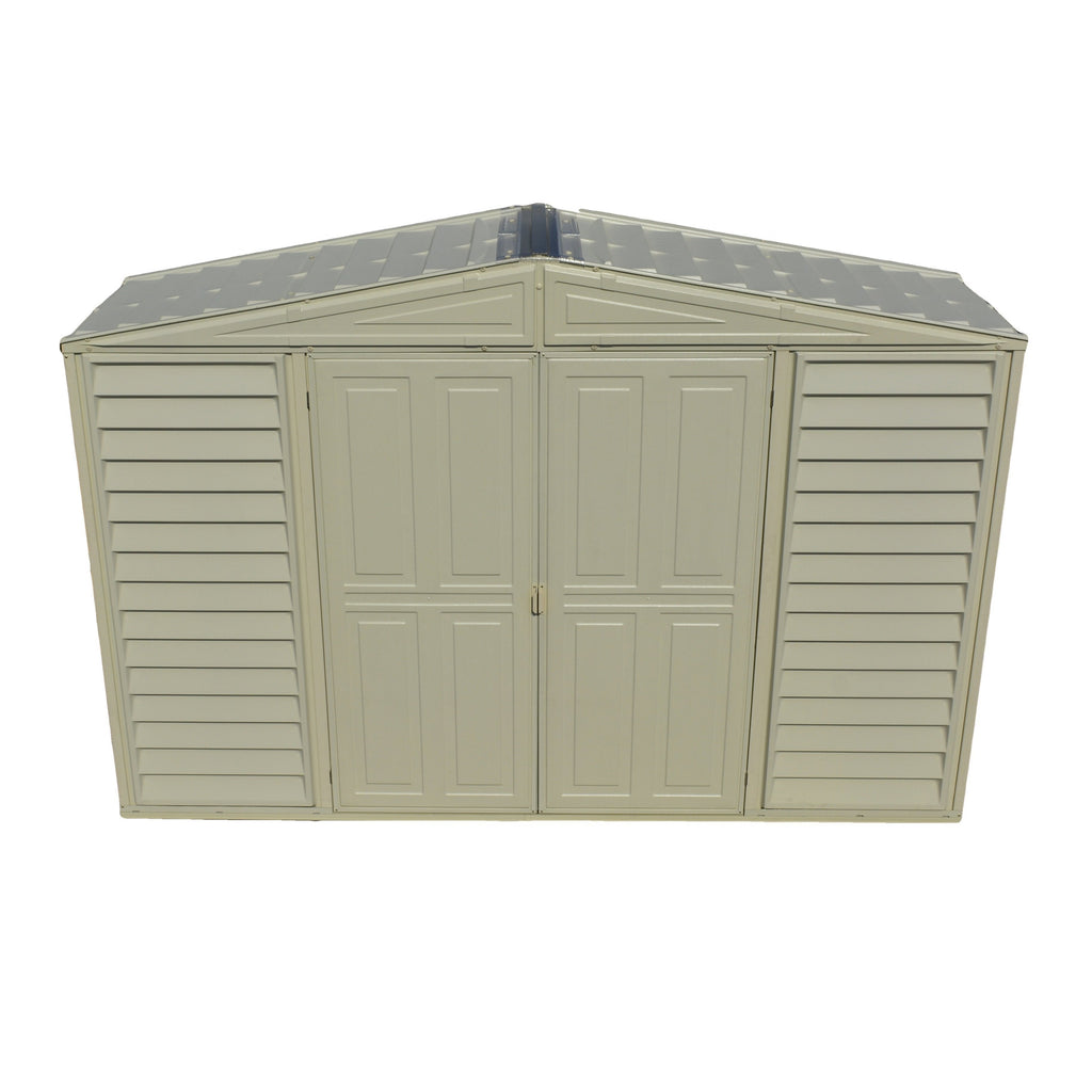 DuraMax 10.5ft x 2.75ft SidePro Plastic Vinyl Shed with Foundation Kit 98001