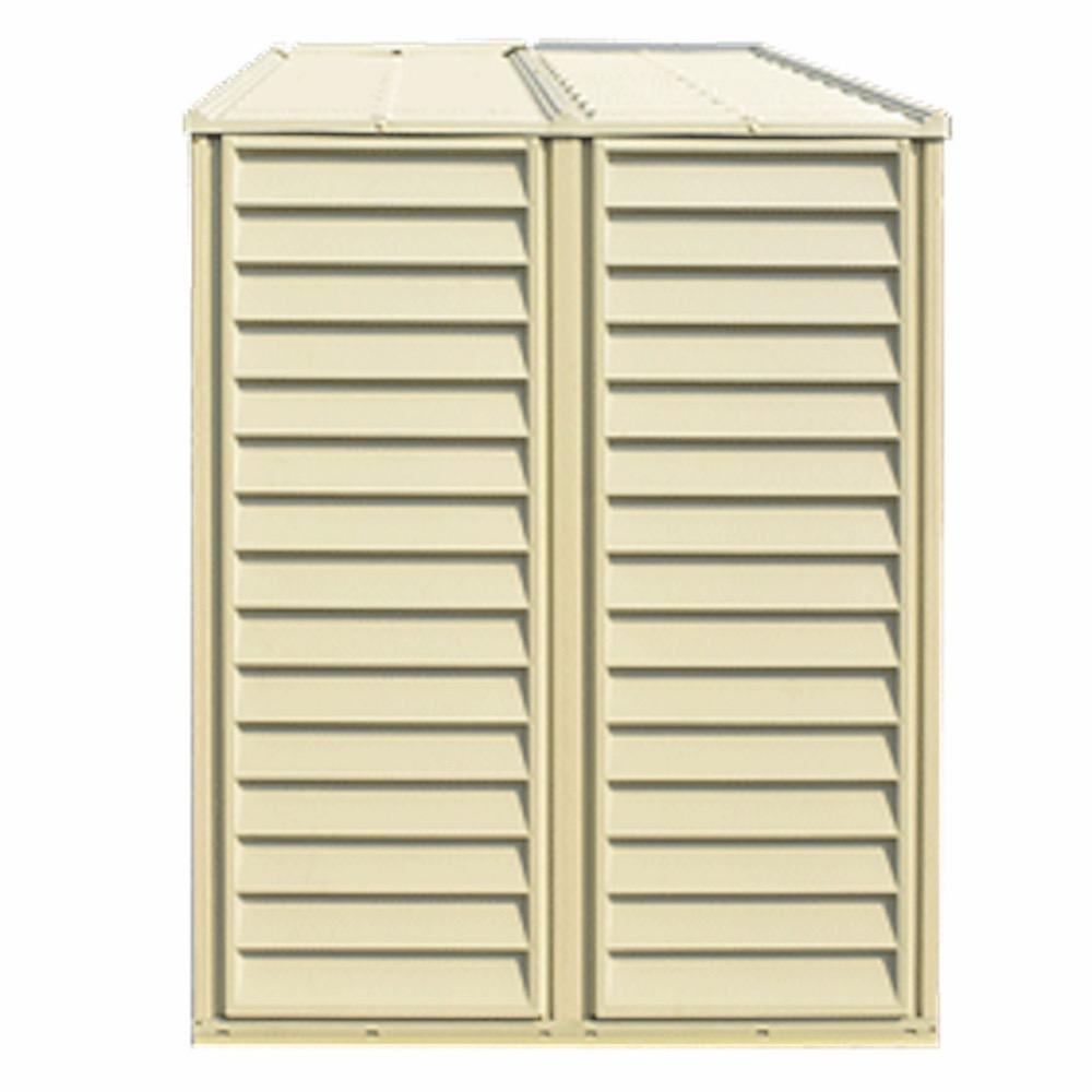 DuraMax 10.5ft x 5ft Woodbridge Plastic Vinyl Shed with Foundation Kit 00283