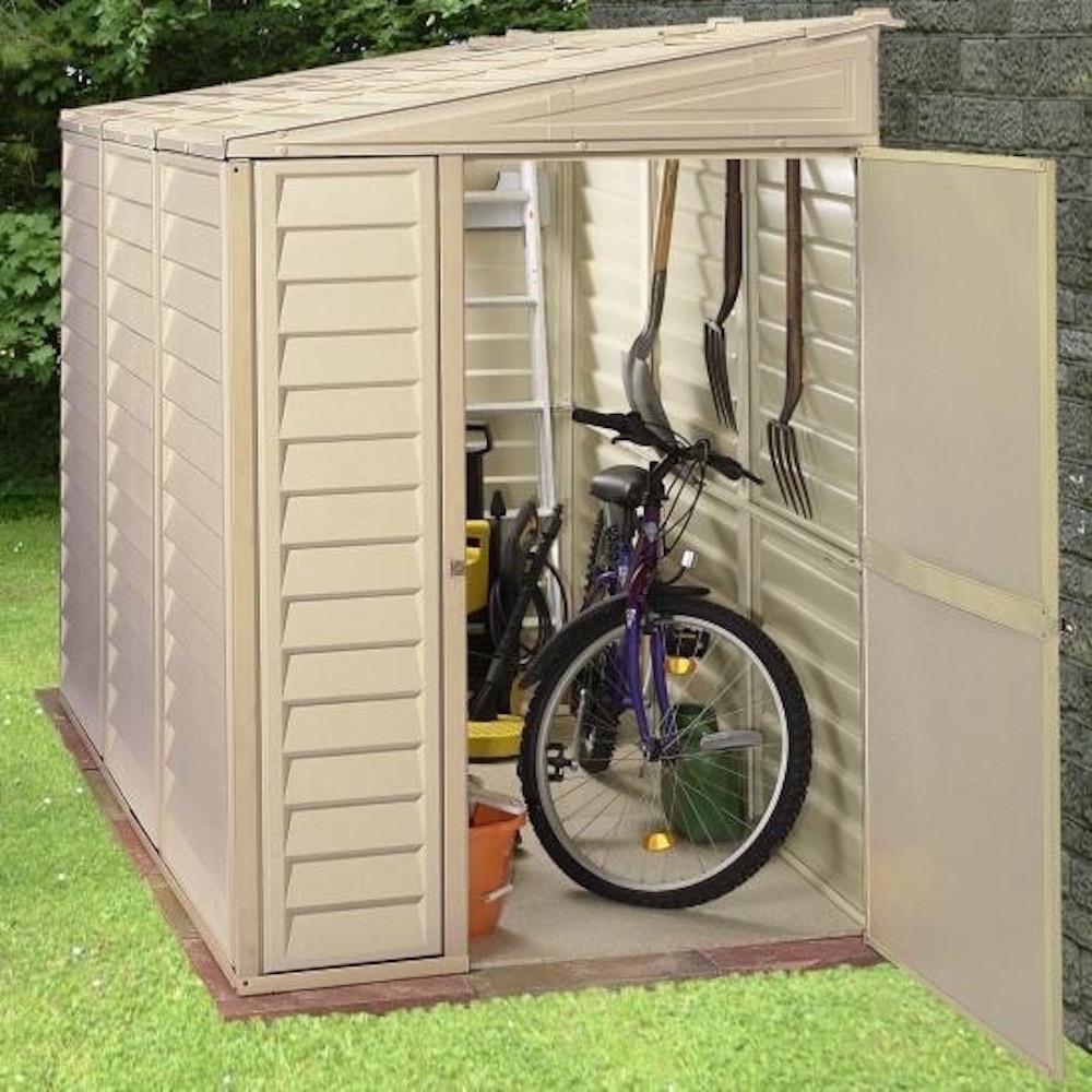 Duramax 4ft x 8ft Sidemate Plastic Vinyl Resin Outdoor Storage Shed With Foundation Kit 06625
