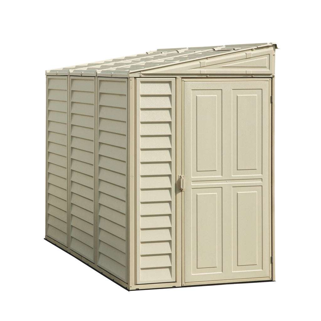 Duramax 4ft x 8ft Sidemate Plastic Vinyl Resin Outdoor Storage Shed With Foundation Kit 06625