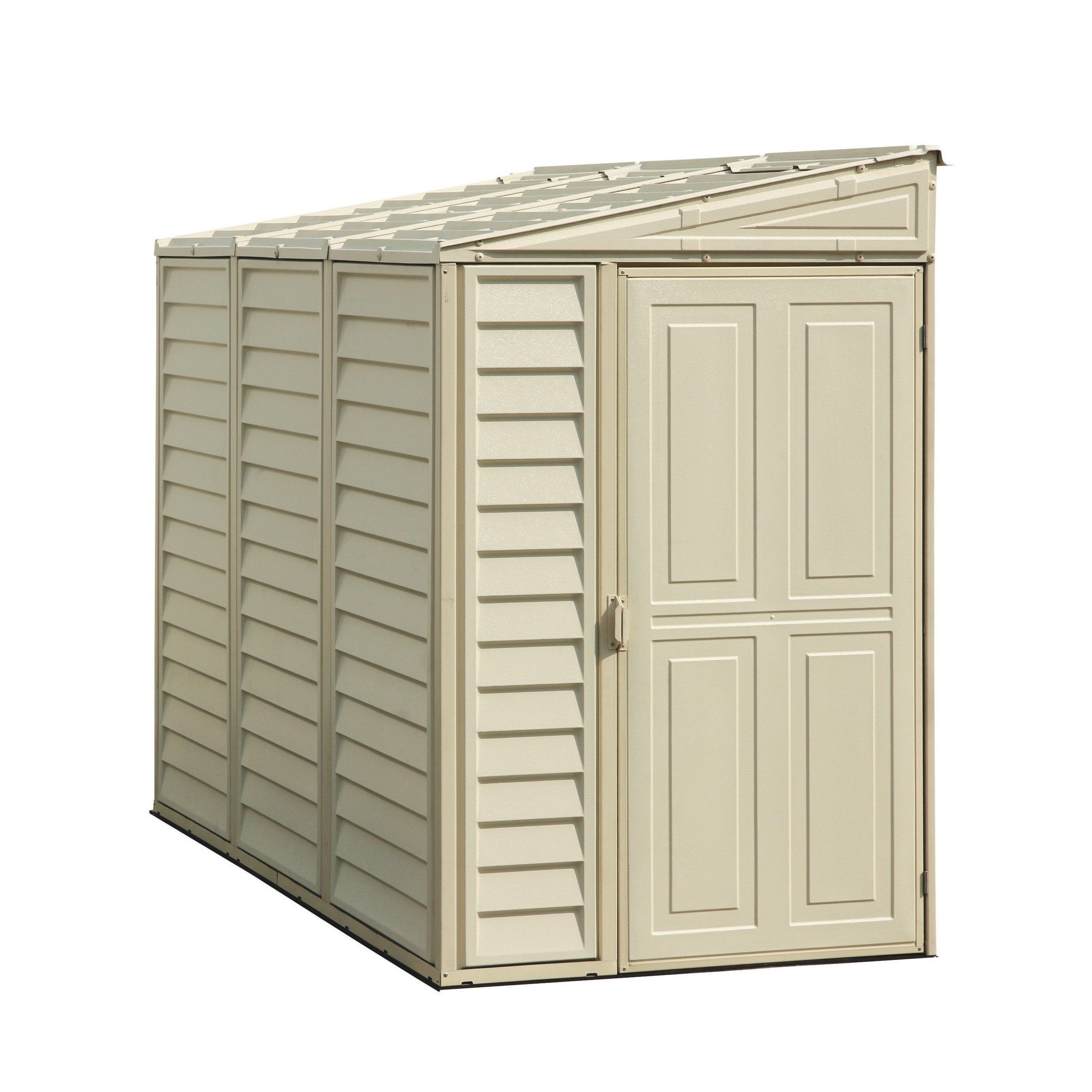 Duramax 4ft x 8ft Sidemate Plastic Vinyl Resin Outdoor Storage Shed With Foundation Kit 06625