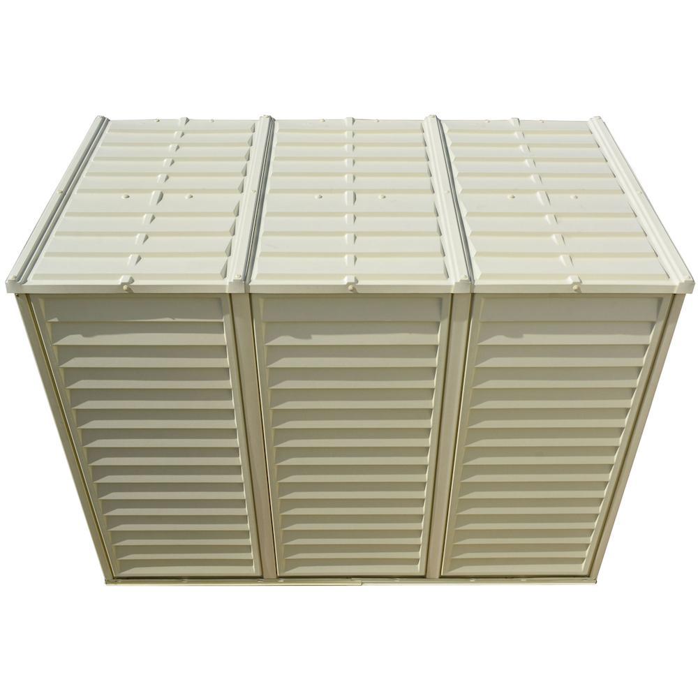 Duramax 4ft x 8ft Sidemate Plastic Vinyl Resin Outdoor Storage Shed With Foundation Kit 06625