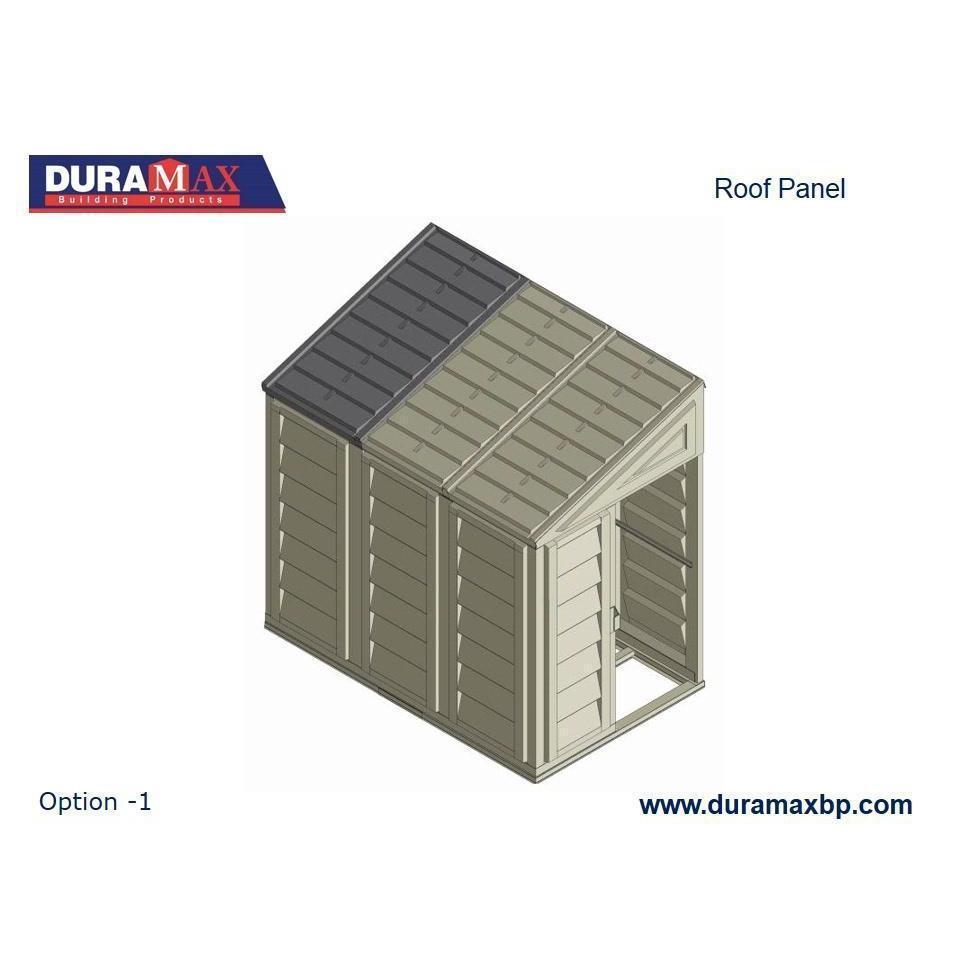 Duramax 4ft x 8ft Sidemate Plastic Vinyl Resin Outdoor Storage Shed With Foundation Kit 06625