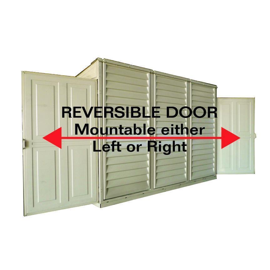 Duramax 4ft x 8ft Sidemate Plastic Vinyl Resin Outdoor Storage Shed With Foundation Kit 06625