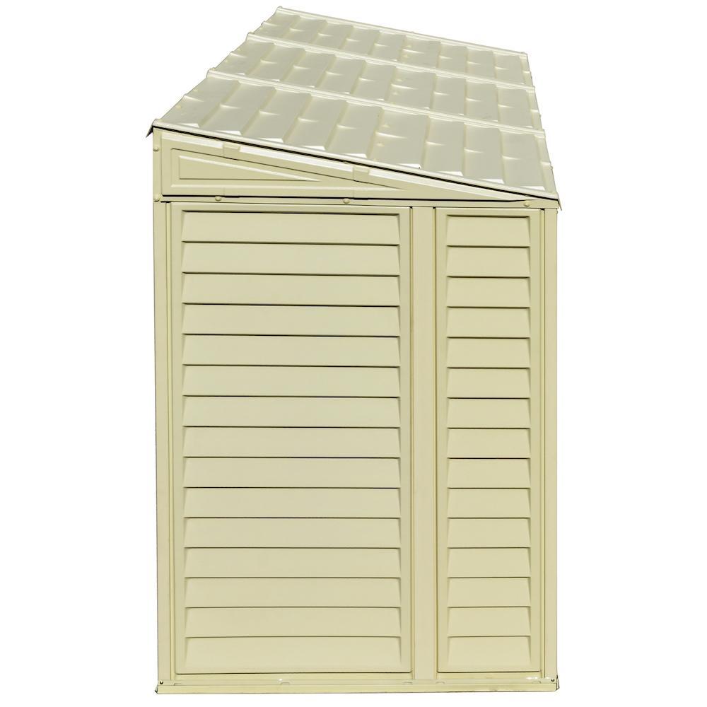 Duramax 4ft x 8ft Sidemate Plastic Vinyl Resin Outdoor Storage Shed With Foundation Kit 06625
