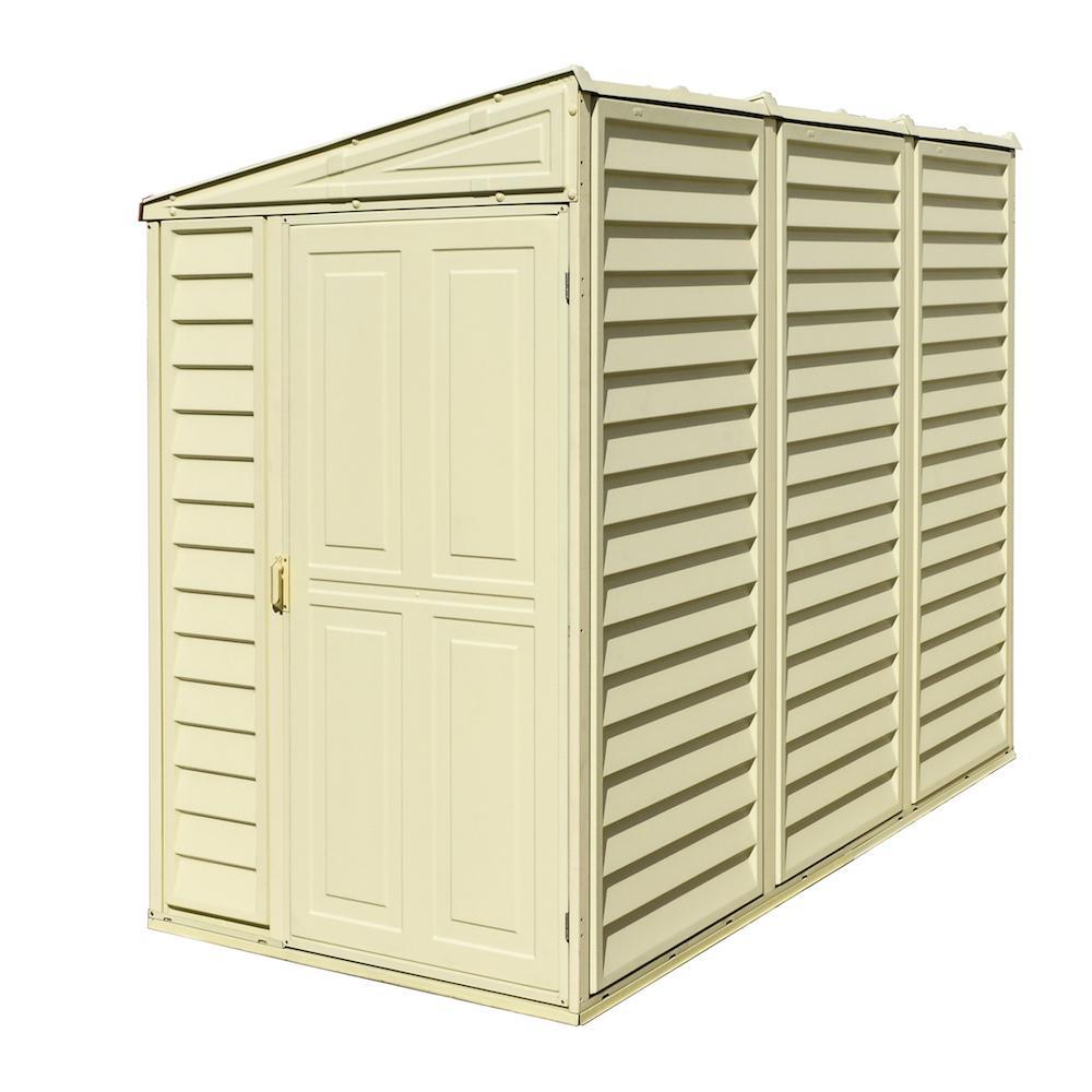 Duramax 4ft x 8ft Sidemate Plastic Vinyl Resin Outdoor Storage Shed With Foundation Kit 06625