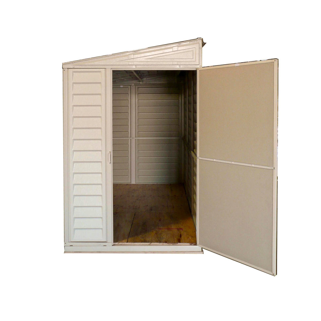Duramax 4ft x 8ft Sidemate Plastic Vinyl Resin Outdoor Storage Shed With Foundation Kit 06625