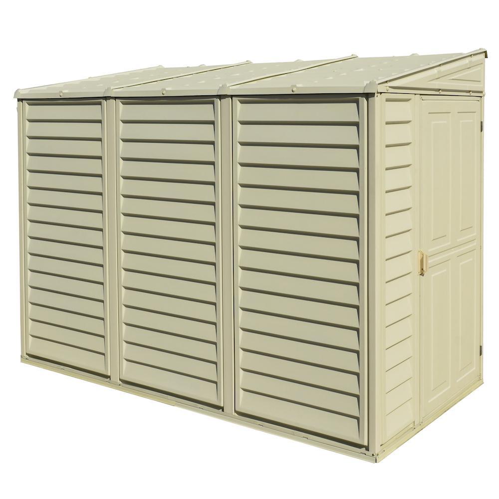 Duramax 4ft x 8ft Sidemate Plastic Vinyl Resin Outdoor Storage Shed With Foundation Kit 06625