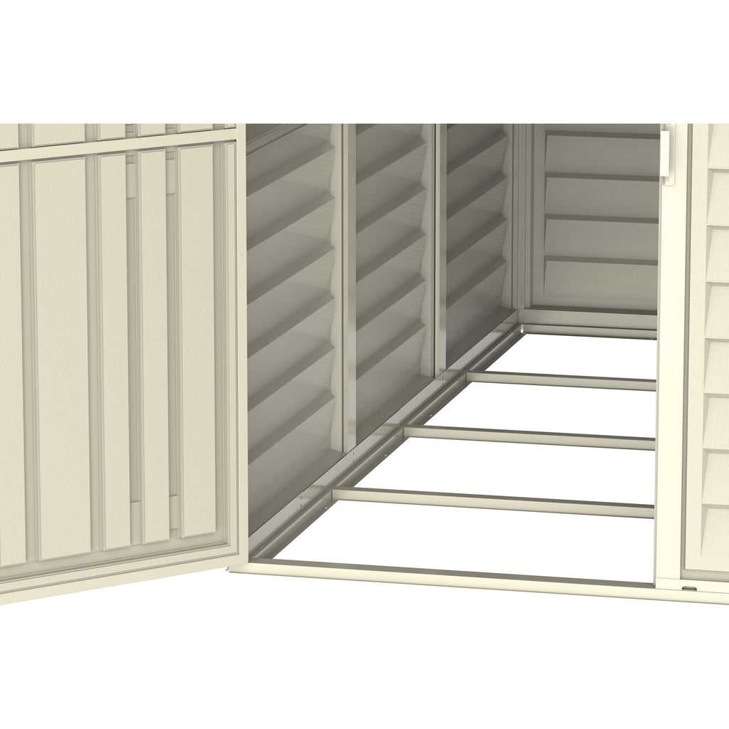 Duramax 4ft x 8ft Sidemate Plastic Vinyl Resin Outdoor Storage Shed With Foundation Kit 06625