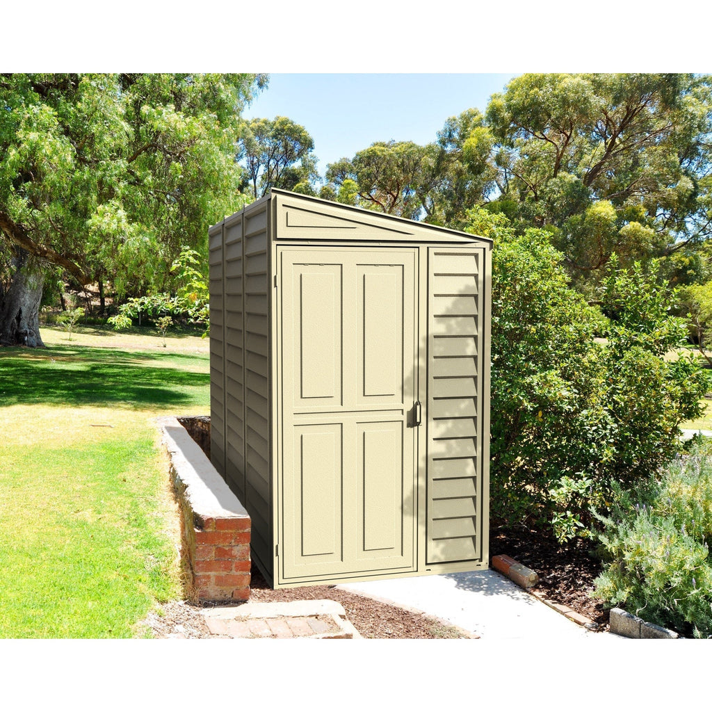 Duramax 4ft x 8ft Sidemate Plastic Vinyl Resin Outdoor Storage Shed With Foundation Kit 06625