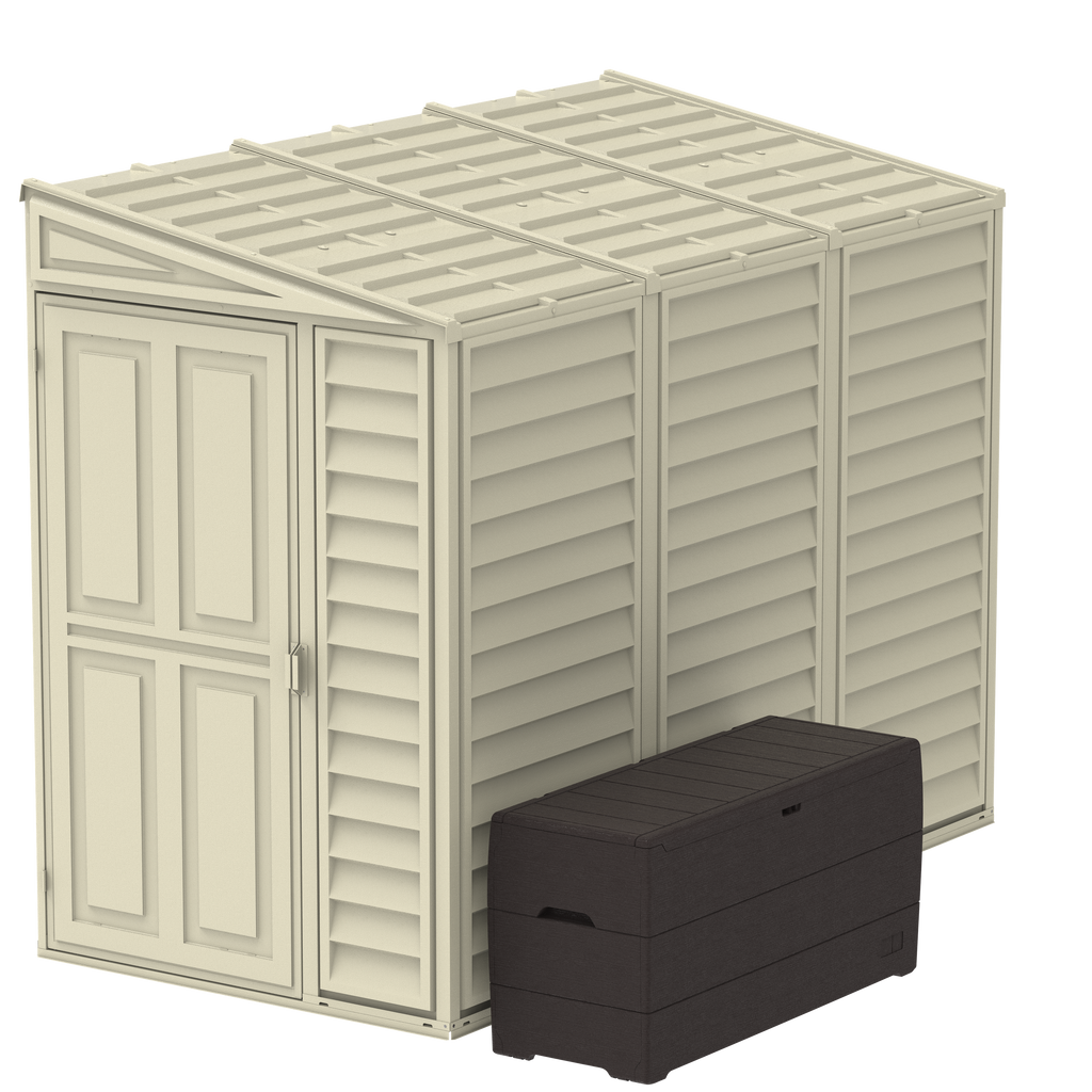 Duramax 4ft x 8ft Sidemate Plastic Vinyl Resin Outdoor Storage Shed With Foundation Kit 06625