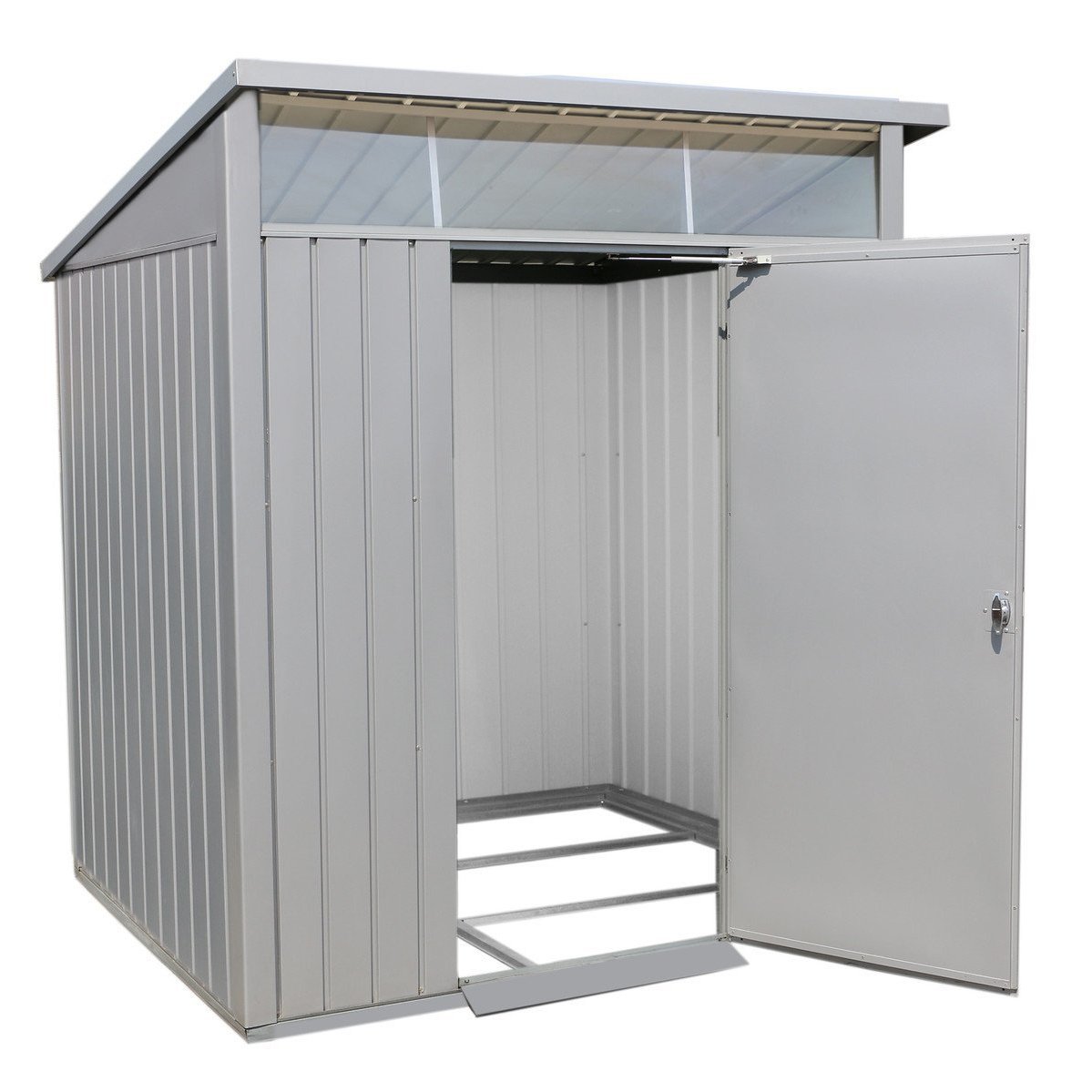 Duramax 6ft x 5ft Palladium Premier Metal Shed - Light Gray 41872