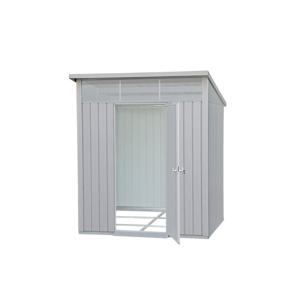 Duramax 6ft x 5ft Palladium Premier Metal Shed - Light Gray 41872