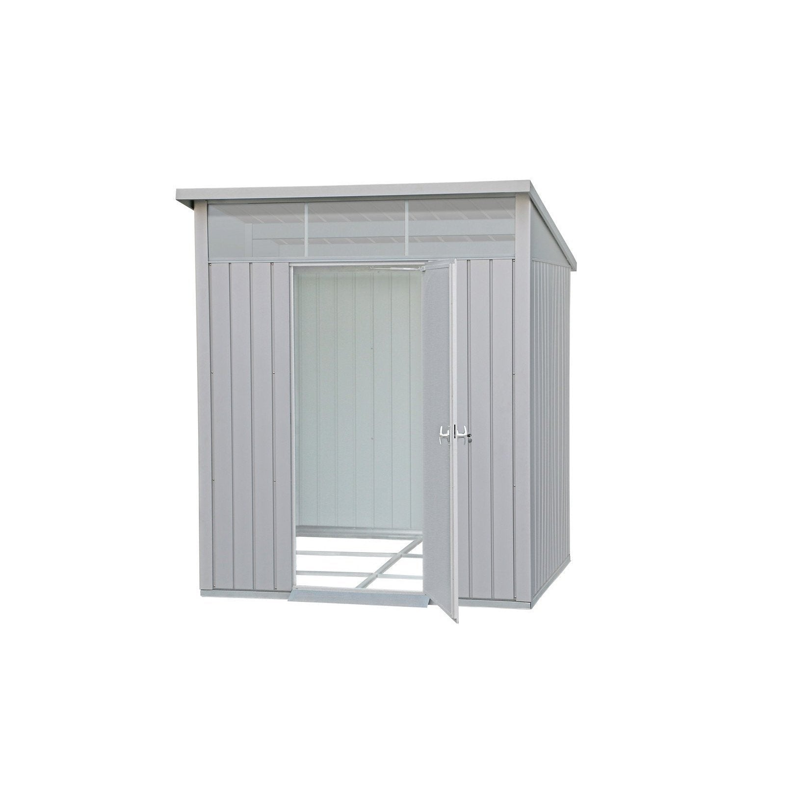 Duramax 6ft x 5ft Palladium Premier Metal Shed - Light Gray 41872