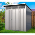 Duramax 6ft x 5ft Palladium Premier Metal Shed - Light Gray 41872