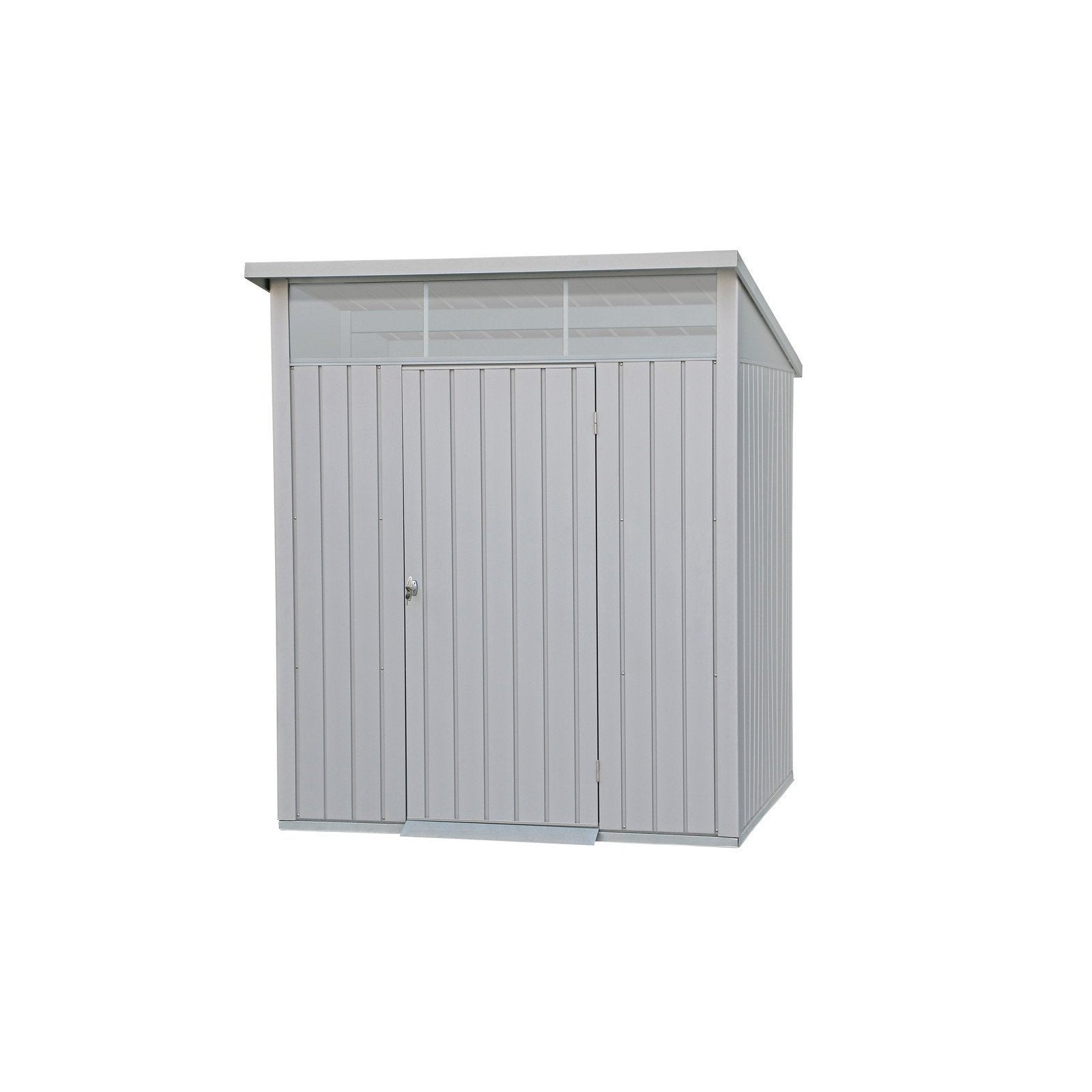 Duramax 6ft x 5ft Palladium Premier Metal Shed - Light Gray 41872